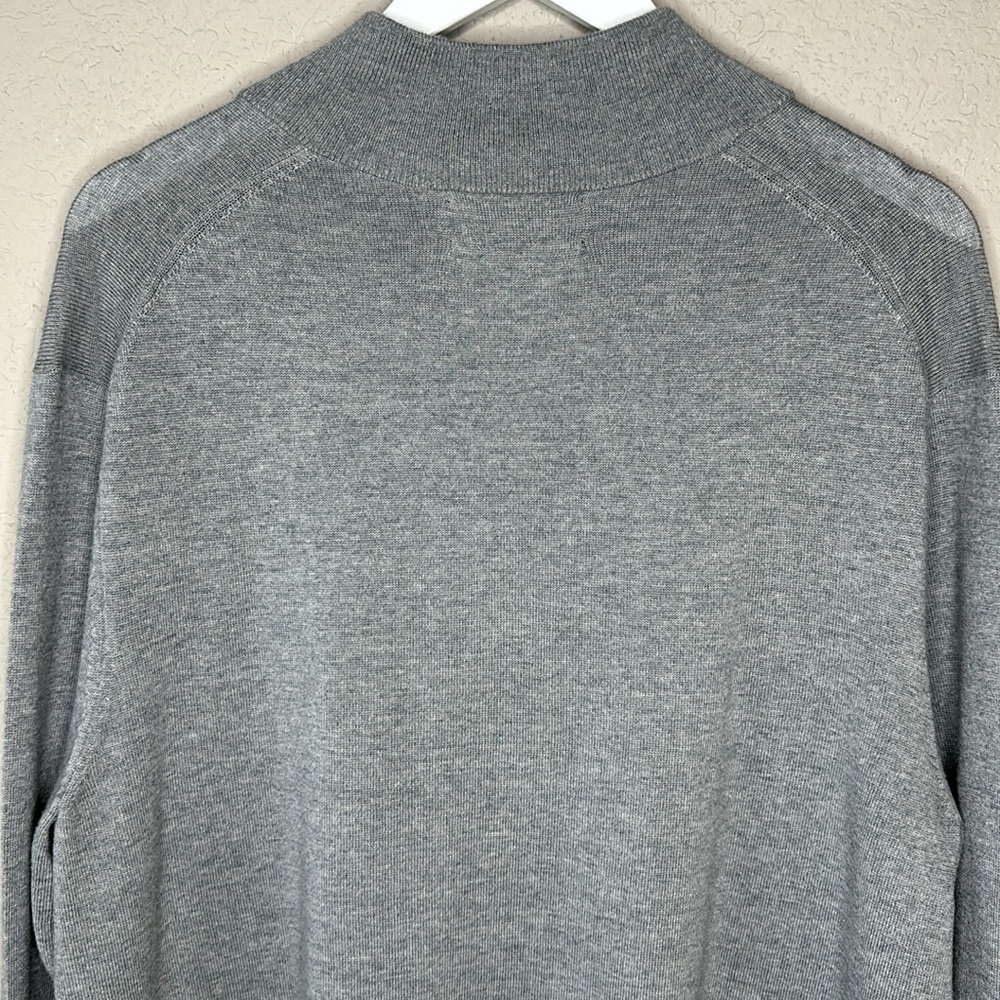 Banana Republic 100% Italian Merino‎ Wool by Baruffa Quarter Zip Sweater Size XL - Picture 8 of 13